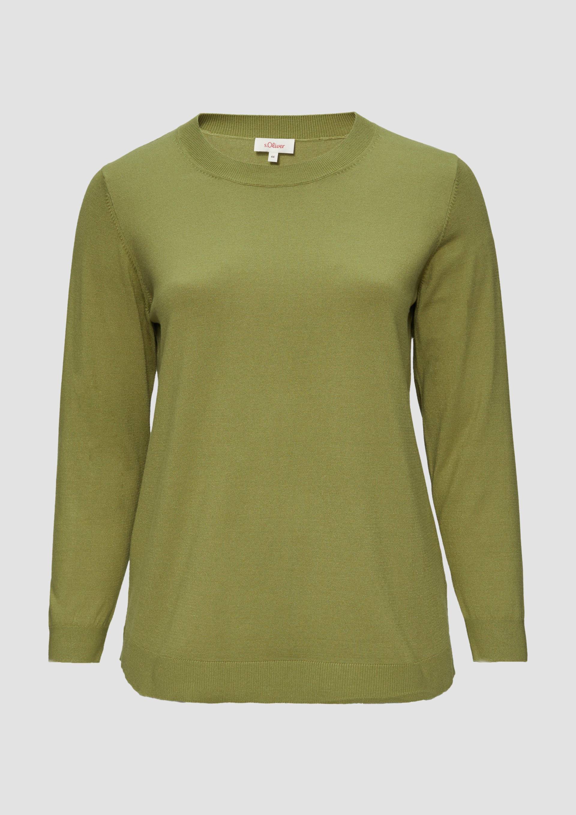 s.Oliver - Strickpullover mit Rundhalsausschnitt, Damen, grün s.Oliver - Strickpullover mit Rundhalsausschnitt, Damen, grün von s.Oliver