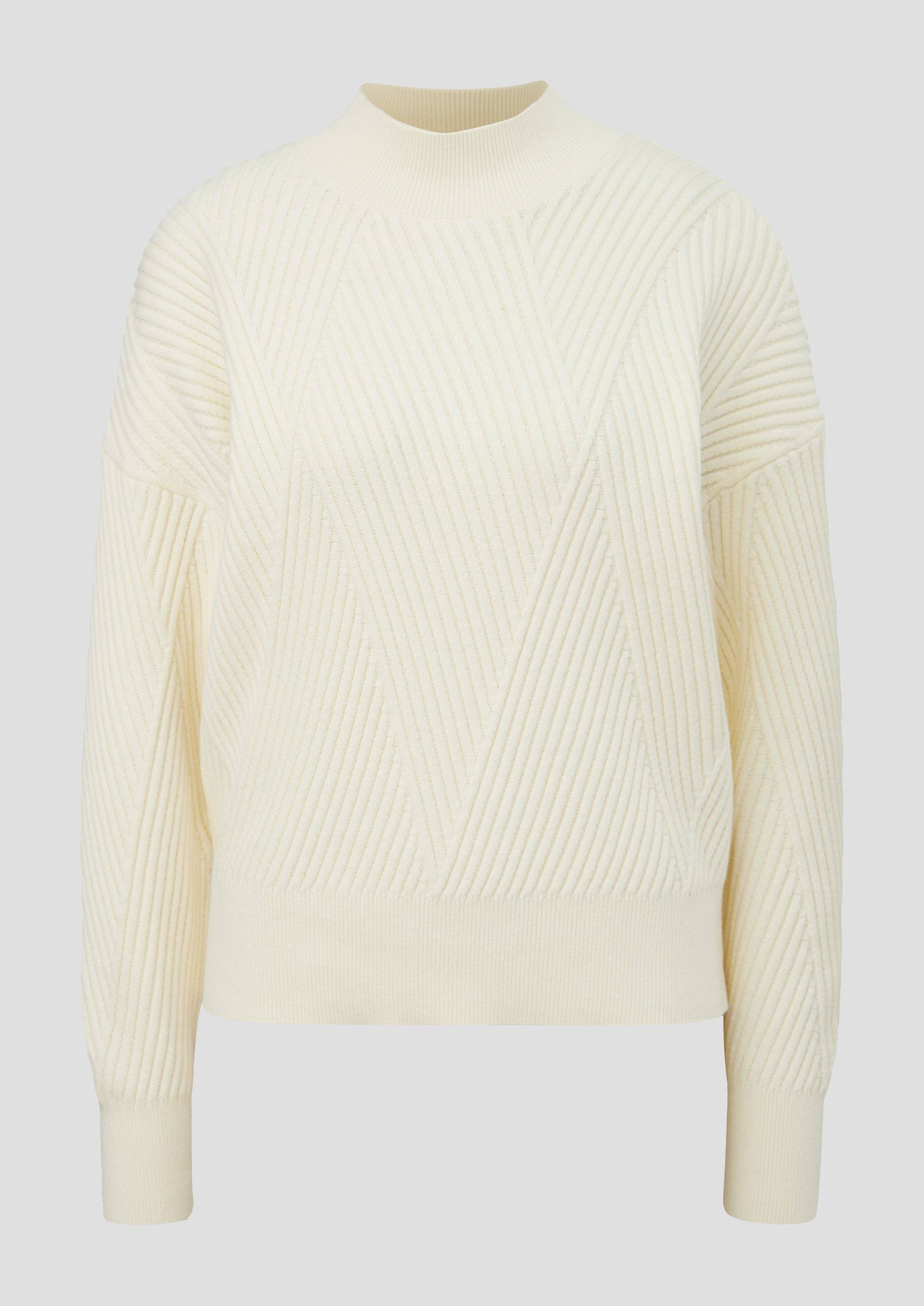 s.Oliver - Strickpullover mit Strukturmuster, Damen, creme von s.Oliver