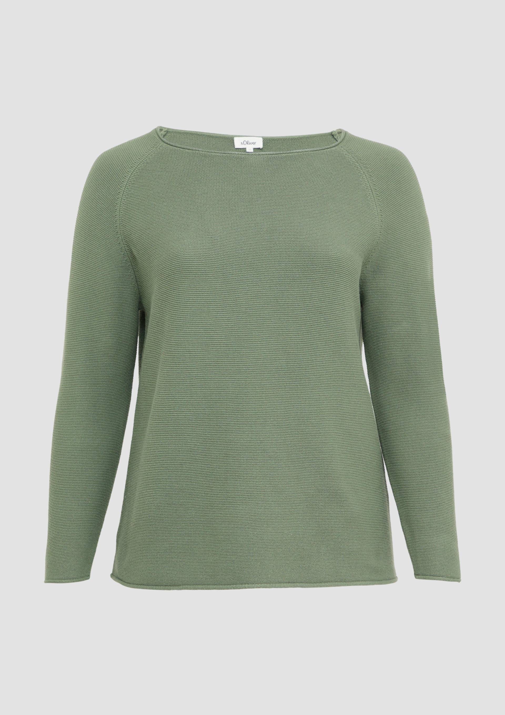 s.Oliver - Strickpullover mit U-Boot-Ausschnitt und Rollsaum, Damen, grün s.Oliver - Strickpullover mit U-Boot-Ausschnitt und Rollsaum, Damen, grün von s.Oliver
