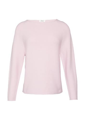 Strickpullover mit U-Boot-Ausschnitt und Rollsaum zartrosa 42 von s.Oliver