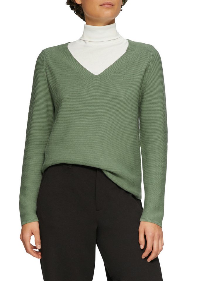 s.Oliver Strickpullover mit V-Ausschnitt von s.Oliver