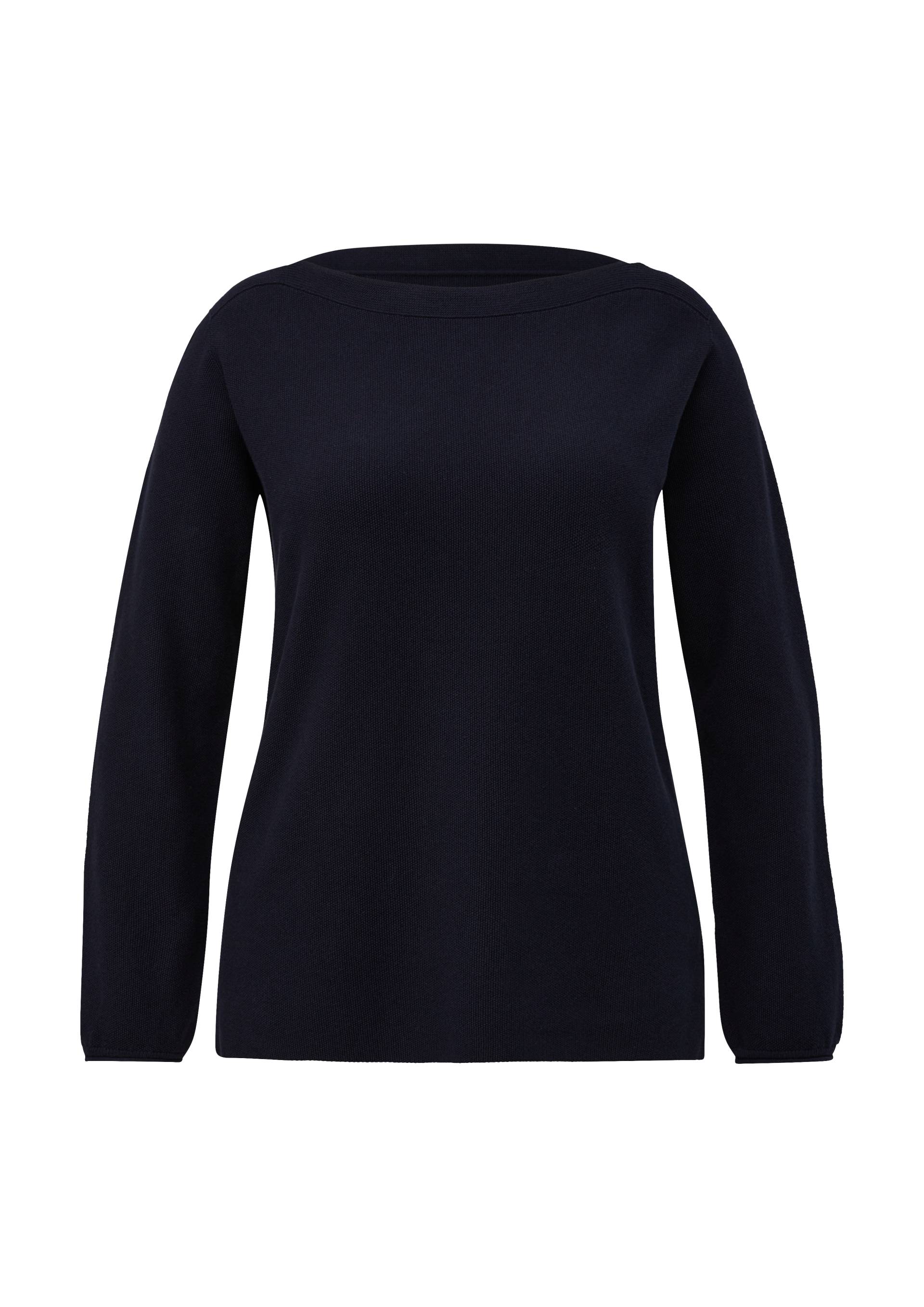 s.Oliver - Strickpullover mit geschlitztem Saum, Damen, blau von s.Oliver