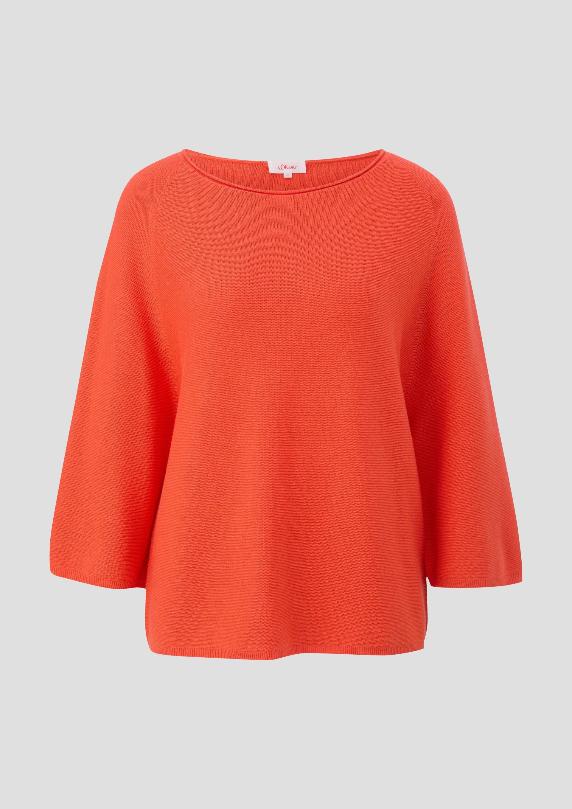 s.Oliver - Strickpullover mit weiten Ärmeln, Damen, Orange von s.Oliver