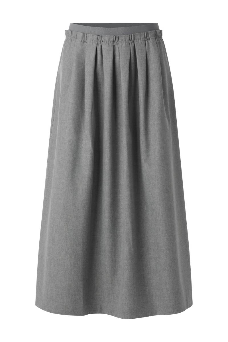 Rich & Royal - Flanel Midi Skirt grey melangé - Gr. - 40 von Rich & Royal