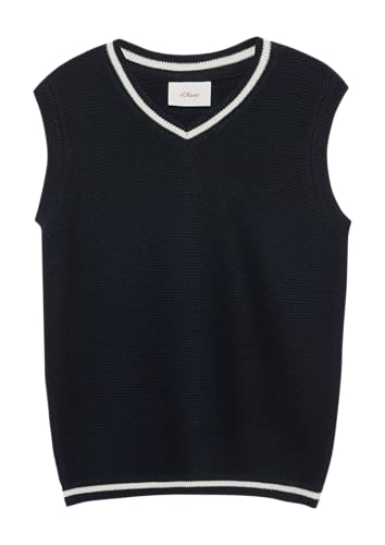 s.Oliver Strickpullunder mit Kontraststreifen Navy 116/122 von s.Oliver
