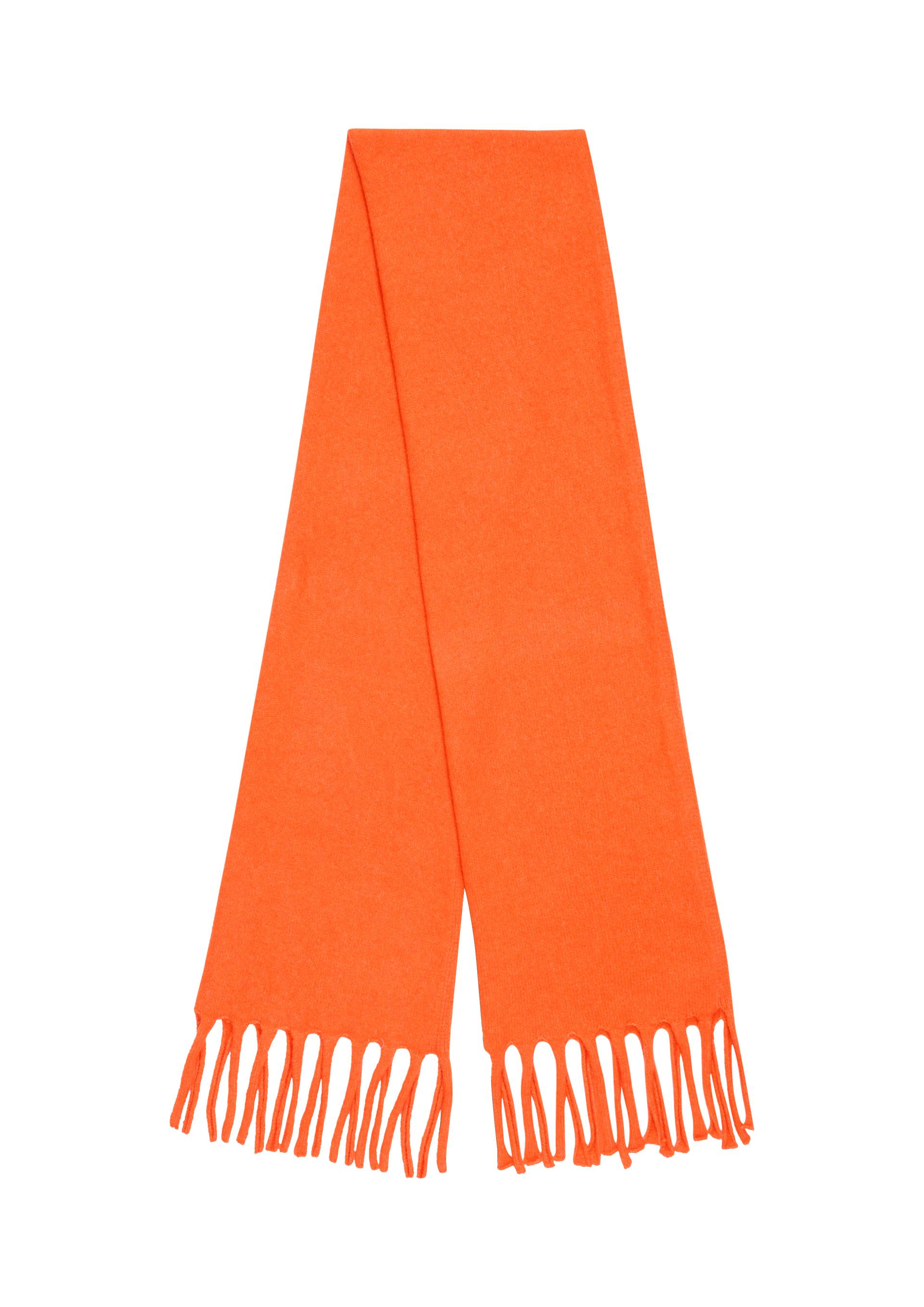 s.Oliver - Strickschal aus Baumwollmix, Damen, Orange von s.Oliver