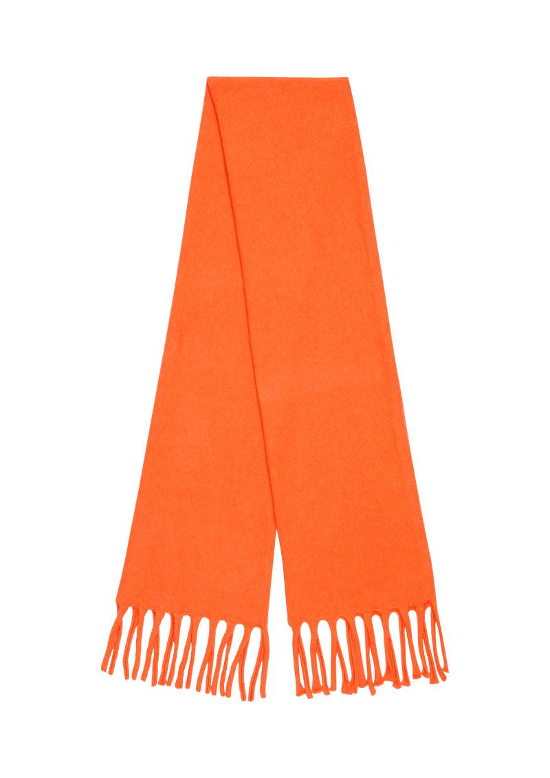 s.Oliver - Strickschal aus Baumwollmix, Damen, Orange von s.Oliver