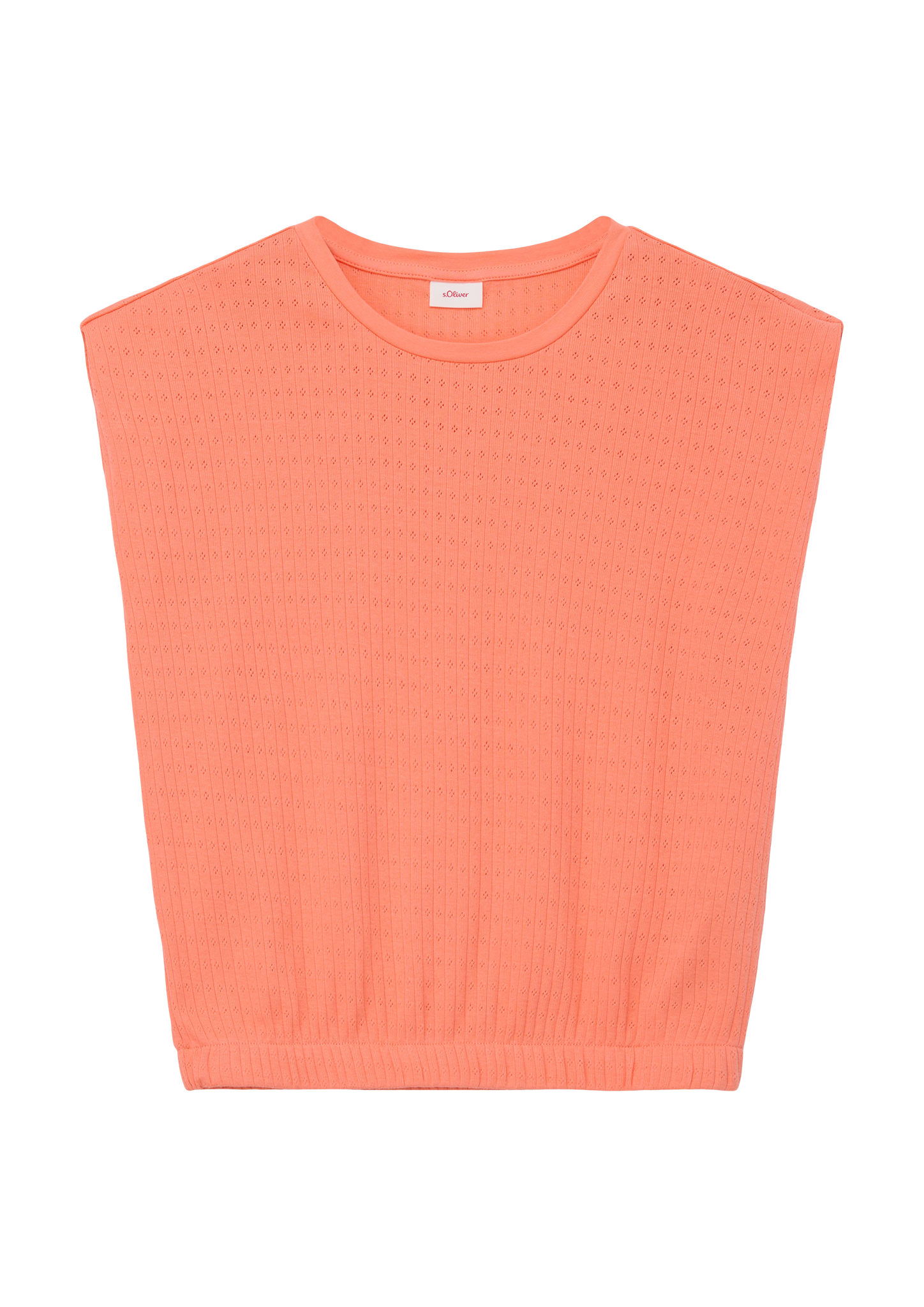 s.Oliver - Strickshirt mit Ajourmuster, Mädchen, Orange von s.Oliver