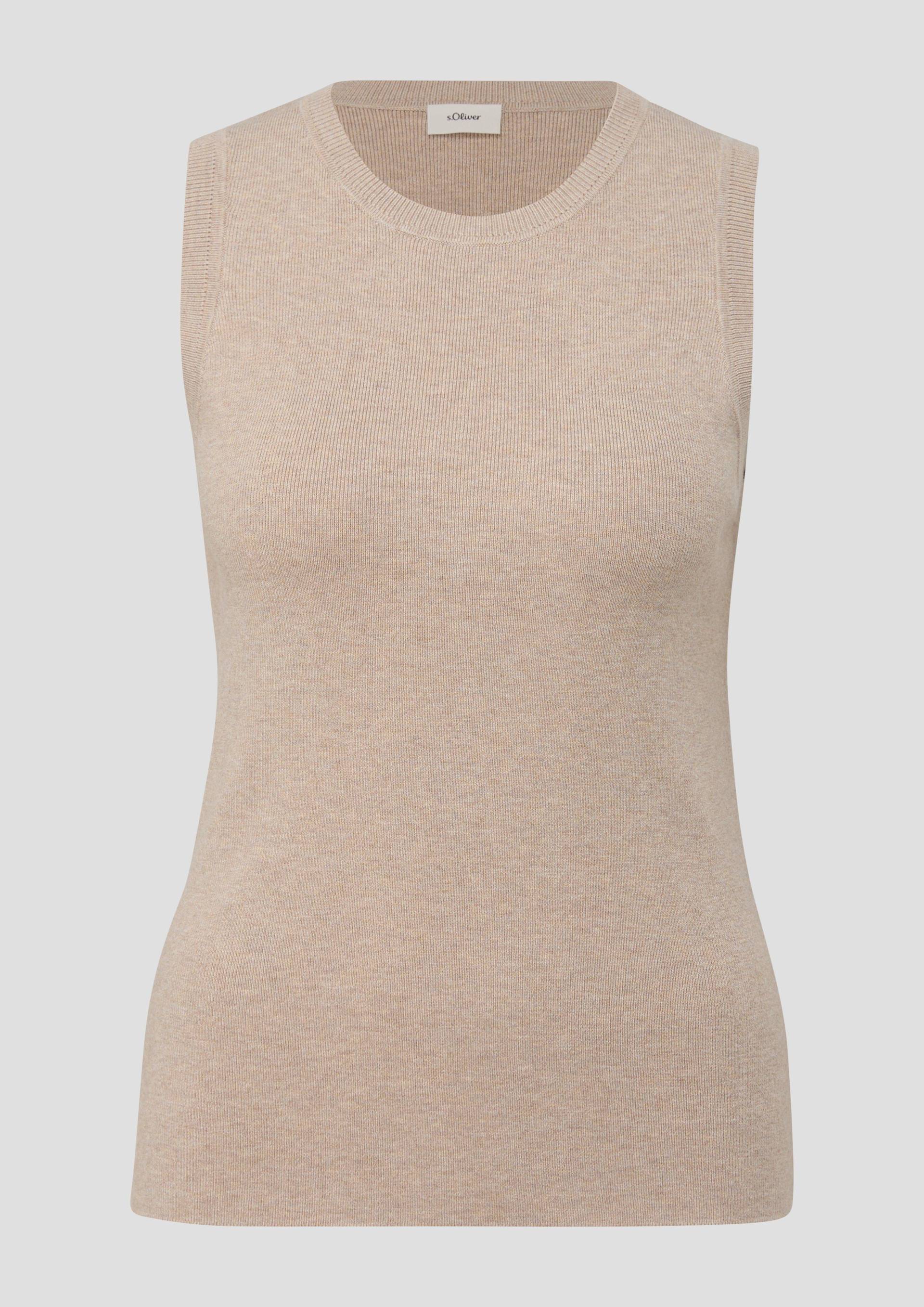 s.Oliver - Stricktop aus Viskosemix, Damen, Beige von s.Oliver