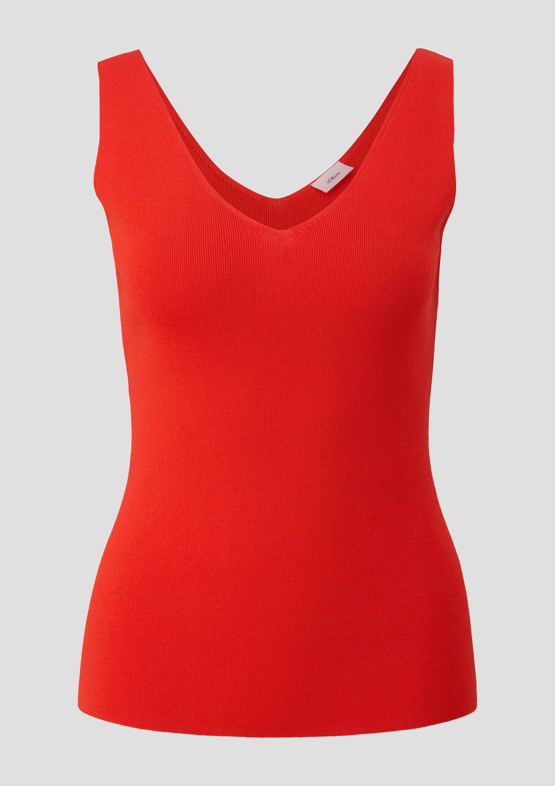 s.Oliver - Stricktop aus Viskosemix, Damen, rot von s.Oliver