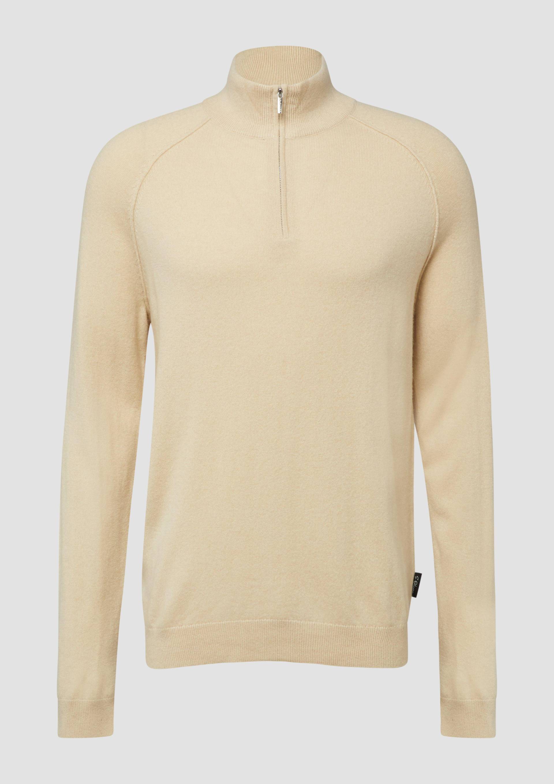 s.Oliver - Stricktroyer aus Merino-Kaschmir-Mix, Herren, Beige von s.Oliver