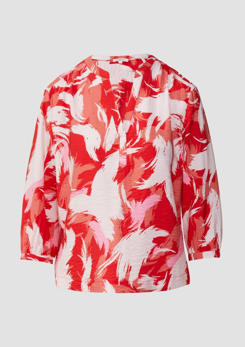 s.Oliver - Strukturierte Bluse aus Viskosemix, Damen, rot von s.Oliver