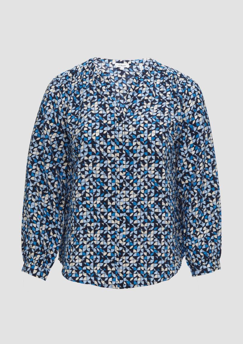 s.Oliver - Strukturierte Bluse aus Viskosemix mit Raffung, Damen, blau s.Oliver - Strukturierte Bluse aus Viskosemix mit Raffung, Damen, blau von s.Oliver
