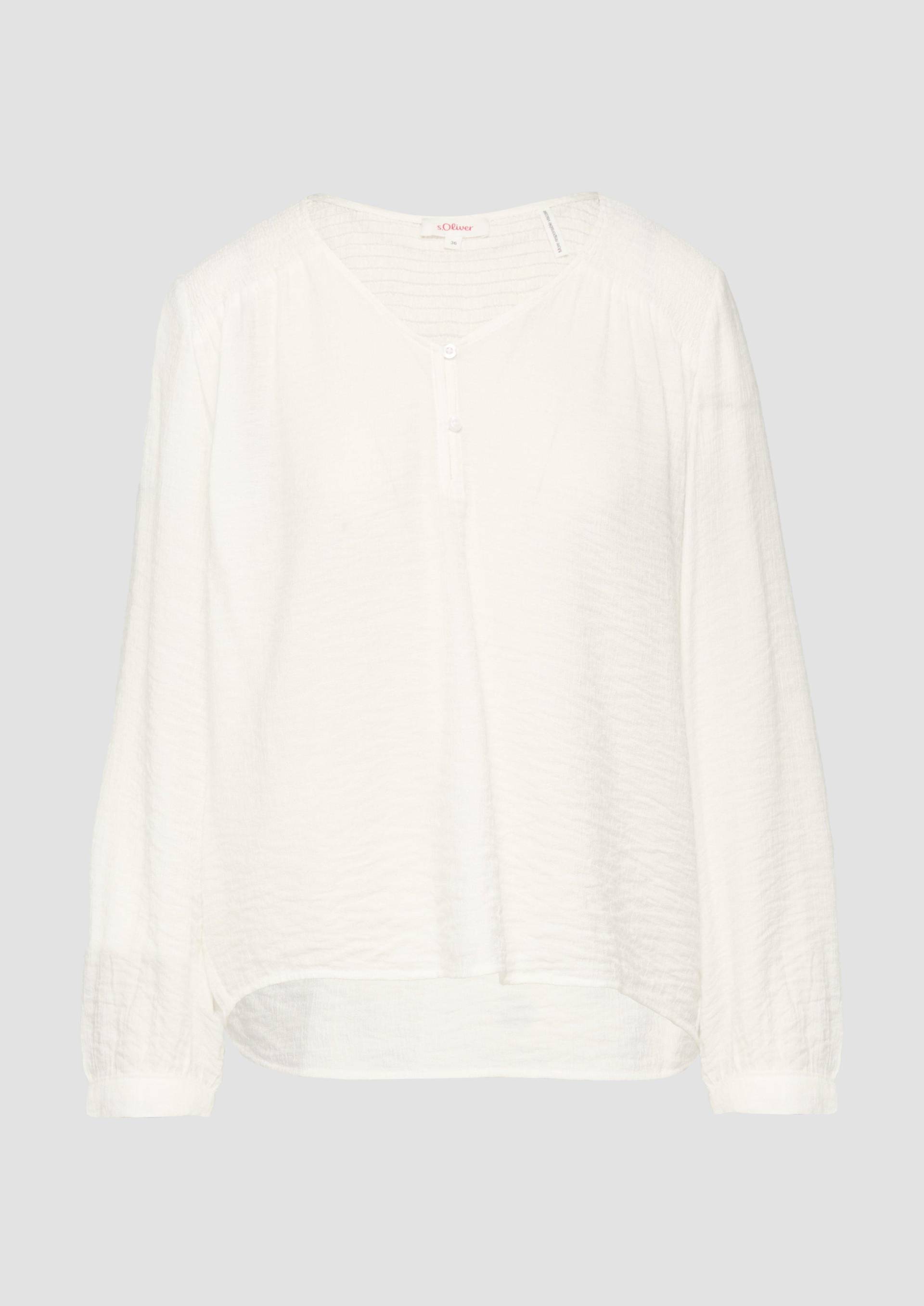 s.Oliver - Strukturierte Bluse aus Viskosemix mit Smok-Details, Damen, creme s.Oliver - Strukturierte Bluse aus Viskosemix mit Smok-Details, Damen, creme von s.Oliver