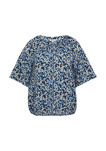s.Oliver Strukturierte Bluse mit Halbarm im O-Shape Navy 42 von s.Oliver