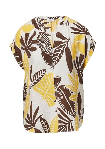 s.Oliver Strukturierte Bluse mit Raff-Details Creme 42 von s.Oliver