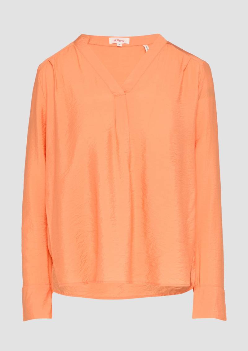 s.Oliver - Strukturierte Bluse mit V-Ausschnitt, Damen, Orange s.Oliver - Strukturierte Bluse mit V-Ausschnitt, Damen, Orange von s.Oliver