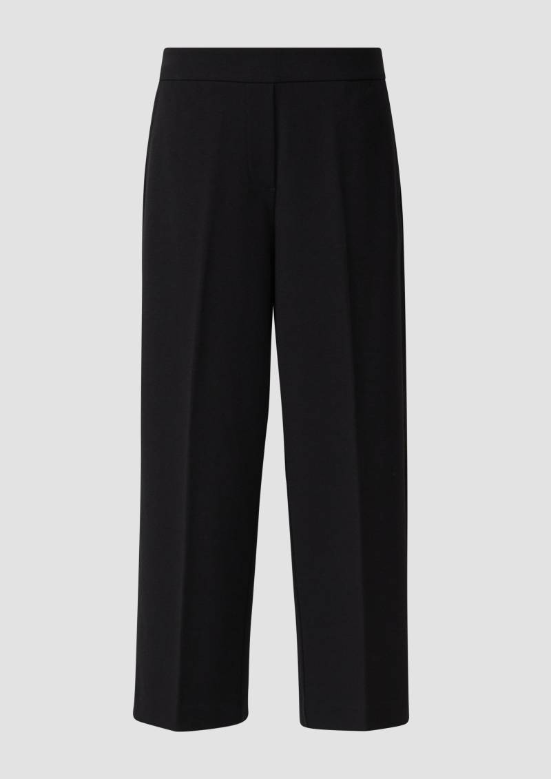 s.Oliver - Strukturierte Culotte mit Elastikbund, Damen, schwarz von s.Oliver