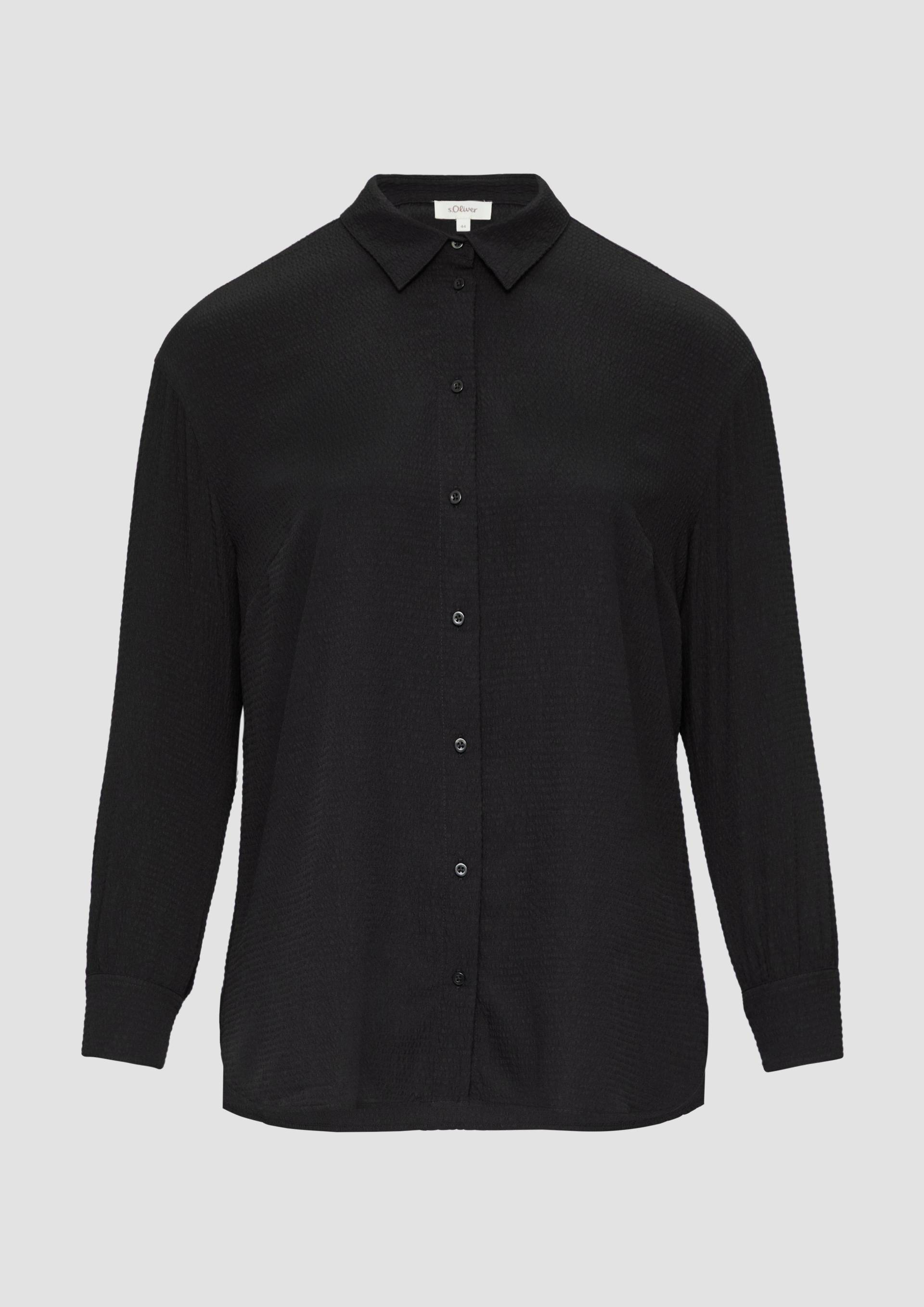 s.Oliver - Strukturierte Hemdbluse mit Raffung, Damen, schwarz s.Oliver - Strukturierte Hemdbluse mit Raffung, Damen, schwarz von s.Oliver
