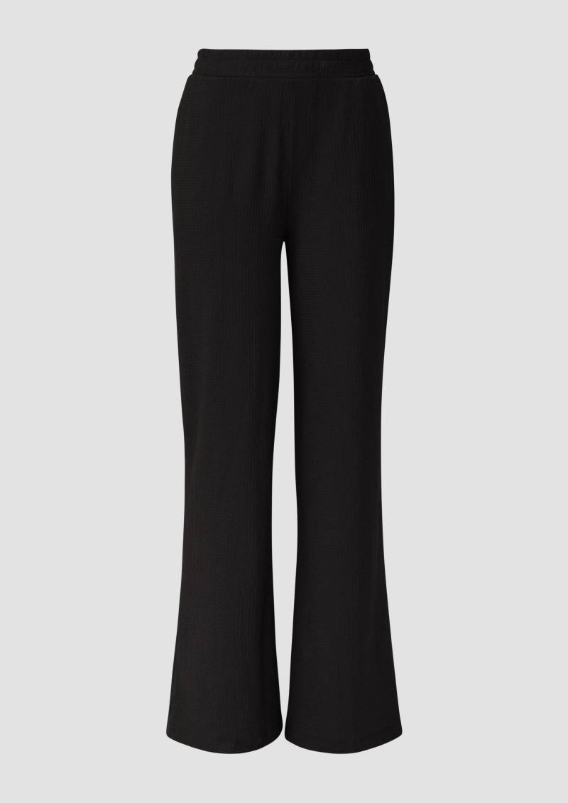 s.Oliver - Strukturierte Jerseyhose mit Elastikbund, Damen, schwarz von s.Oliver