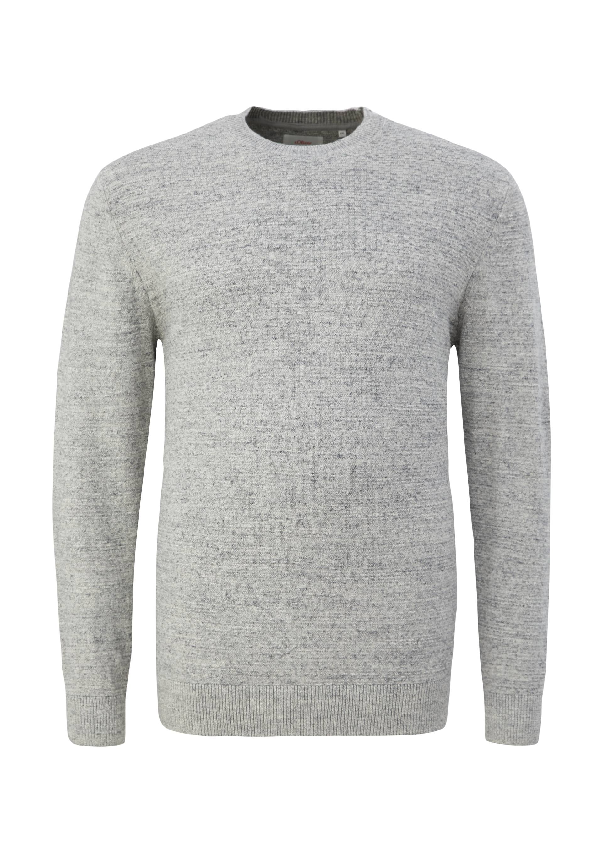 s.Oliver - Strukturierter Strickpullover, Herren, grau von s.Oliver