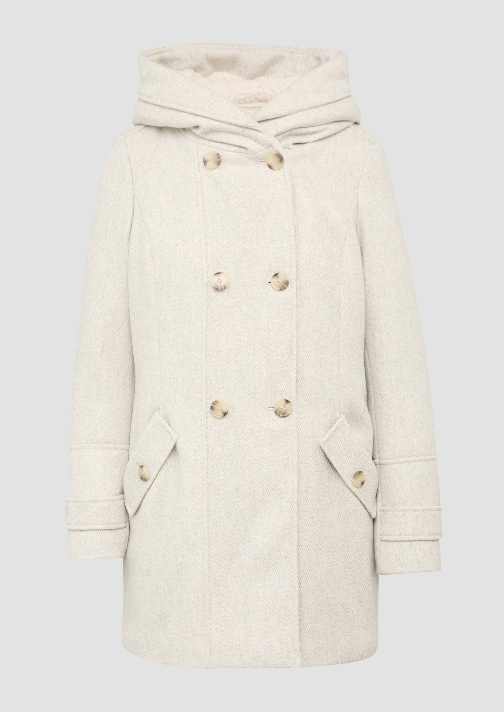 s.Oliver - Strukturierter Wollmantel mit Teddyplüschfutter, Damen, creme s.Oliver - Strukturierter Wollmantel mit Teddyplüschfutter, Damen, creme von s.Oliver