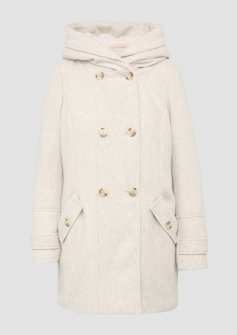 s.Oliver - Strukturierter Wollmantel mit Teddyplüschfutter, Damen, creme s.Oliver - Strukturierter Wollmantel mit Teddyplüschfutter, Damen, creme von s.Oliver