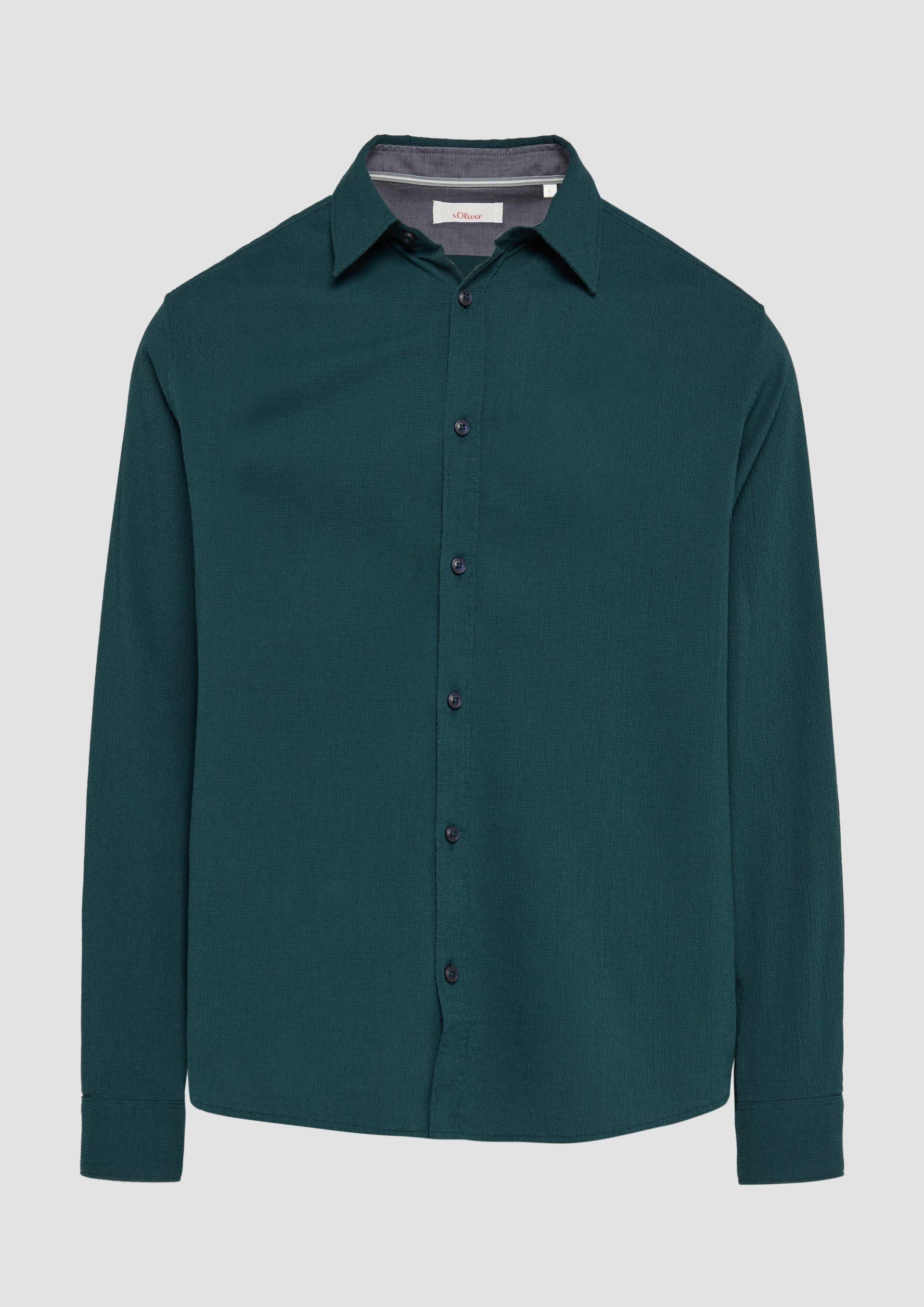 s.Oliver - Strukturiertes Hemd aus Seersucker, Herren, Blau von s.Oliver