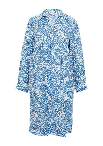 s.Oliver Strukturiertes Hemdblusenkleid mit Eingrifftaschen Royalblau 36 von s.Oliver