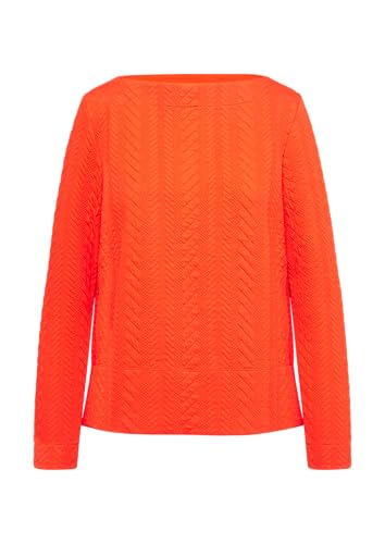 s.Oliver Strukturiertes Jacquard-Sweatshirt mit U-Boot-Ausschnitt orange 46 von s.Oliver