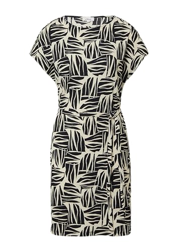s.Oliver Strukturiertes Jerseykleid im Relaxed Fit mit Bindegürtel schwarz 48 von s.Oliver