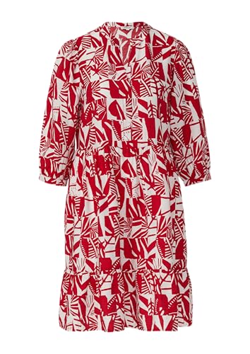 s.Oliver Strukturiertes Kleid aus Viskosemix mit Eingrifftaschen mohnrot 42 von s.Oliver