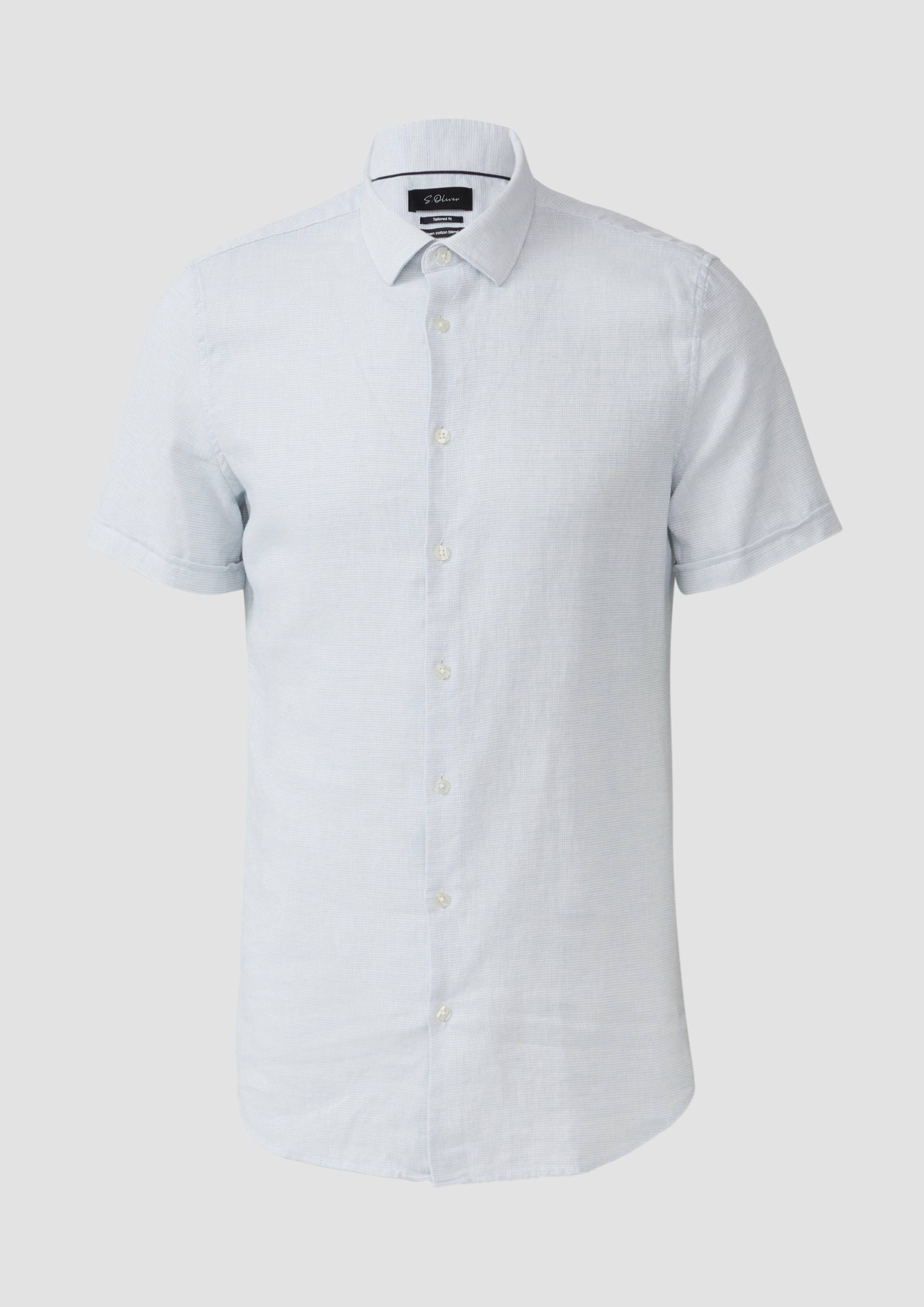 s.Oliver - Tailored Fit: Strukturiertes Kurzarmhemd aus Leinemix, Herren, blau s.Oliver - Tailored Fit: Strukturiertes Kurzarmhemd aus Leinemix, Herren, blau von s.Oliver
