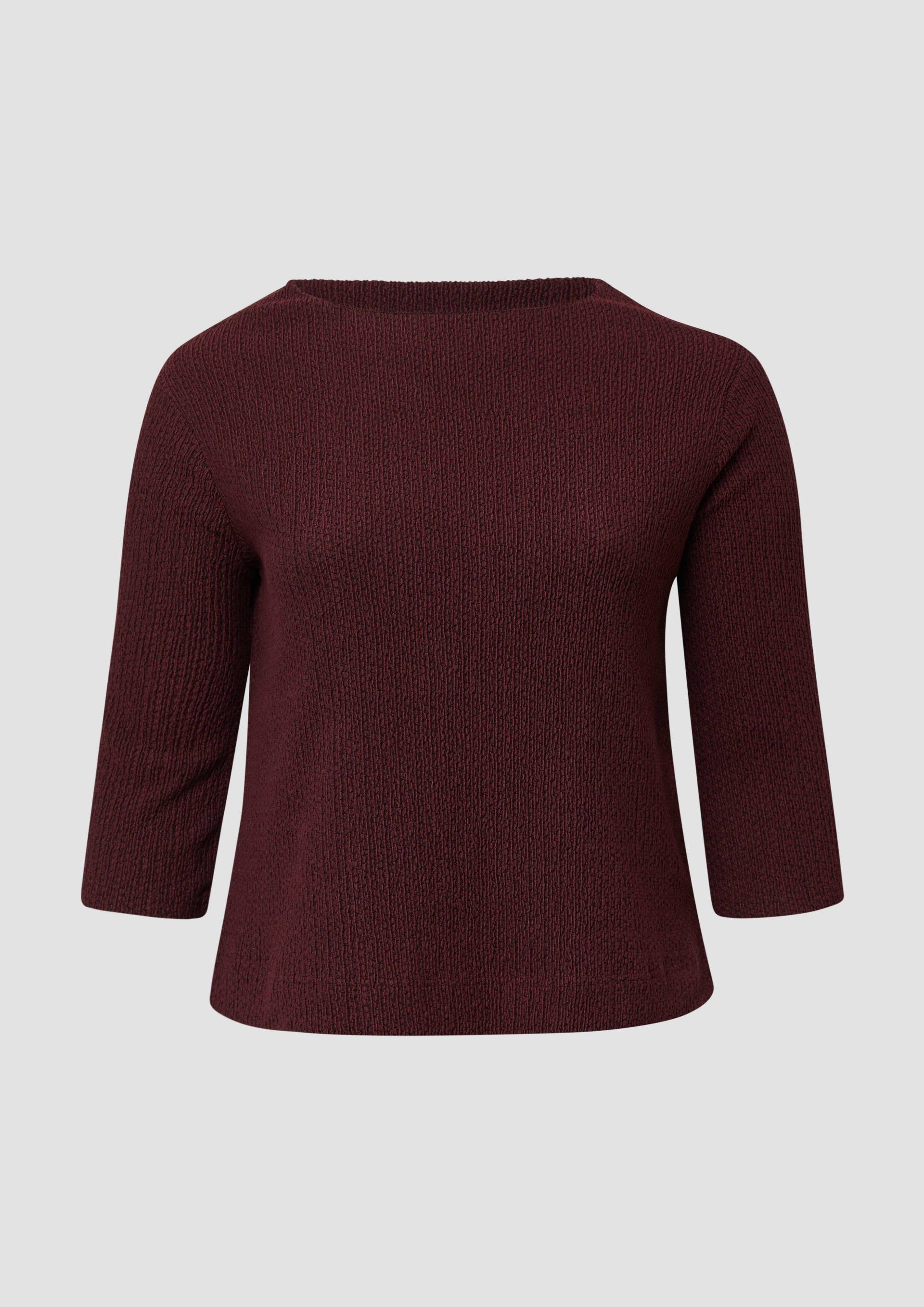 s.Oliver - Strukturiertes Shirt mit 3/4-Arm, Damen, rot von s.Oliver