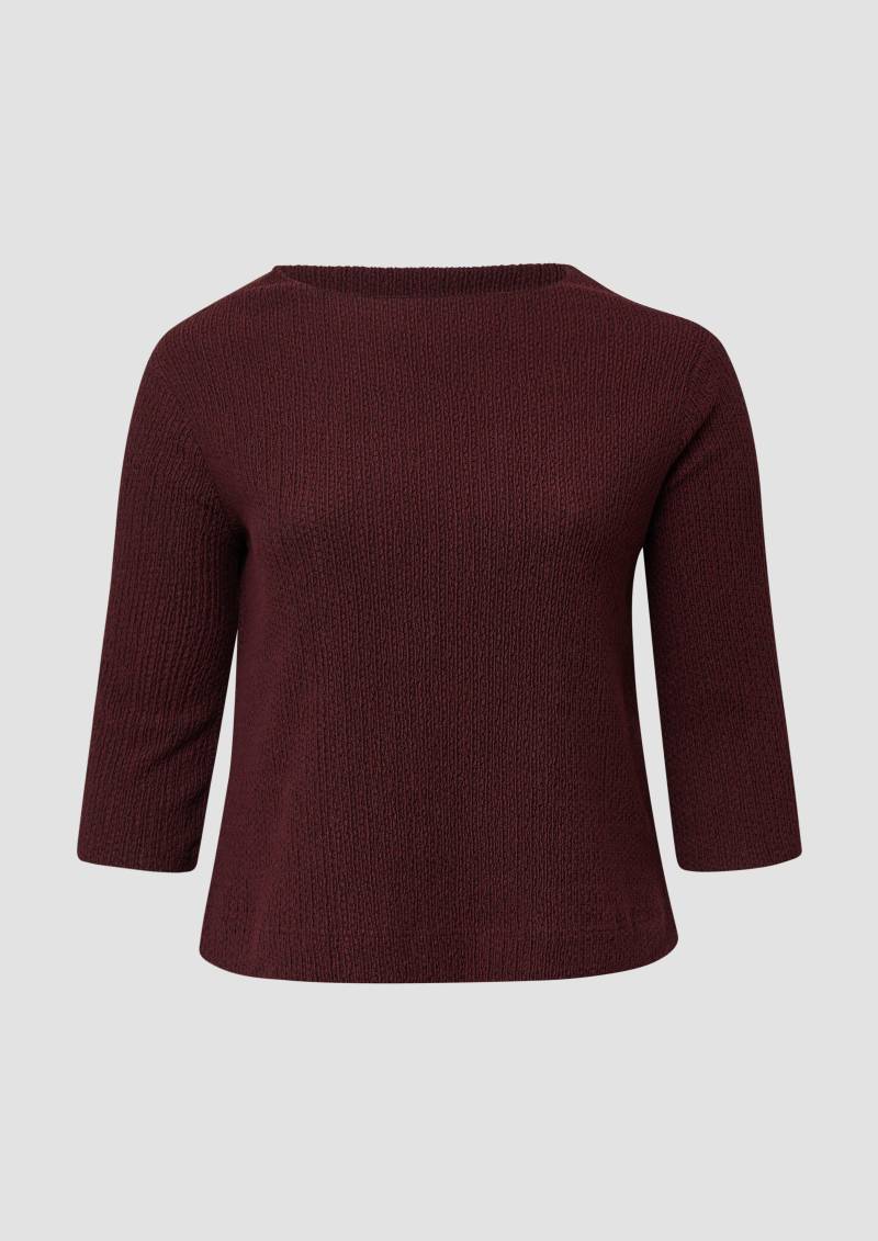 s.Oliver - Strukturiertes Shirt mit 3/4-Arm, Damen, rot von s.Oliver