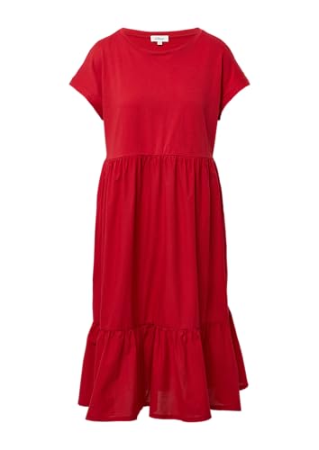 Stufenkleid im Relaxed Fit mit überschnittenen Schultern mohnrot 42 von s.Oliver