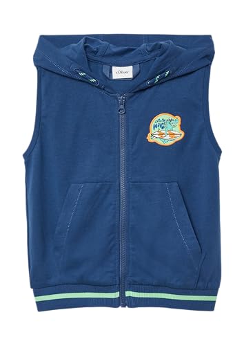 s.Oliver Sweat-Weste mit Kapuze und Stickerei dunkelblau 128/134 von s.Oliver