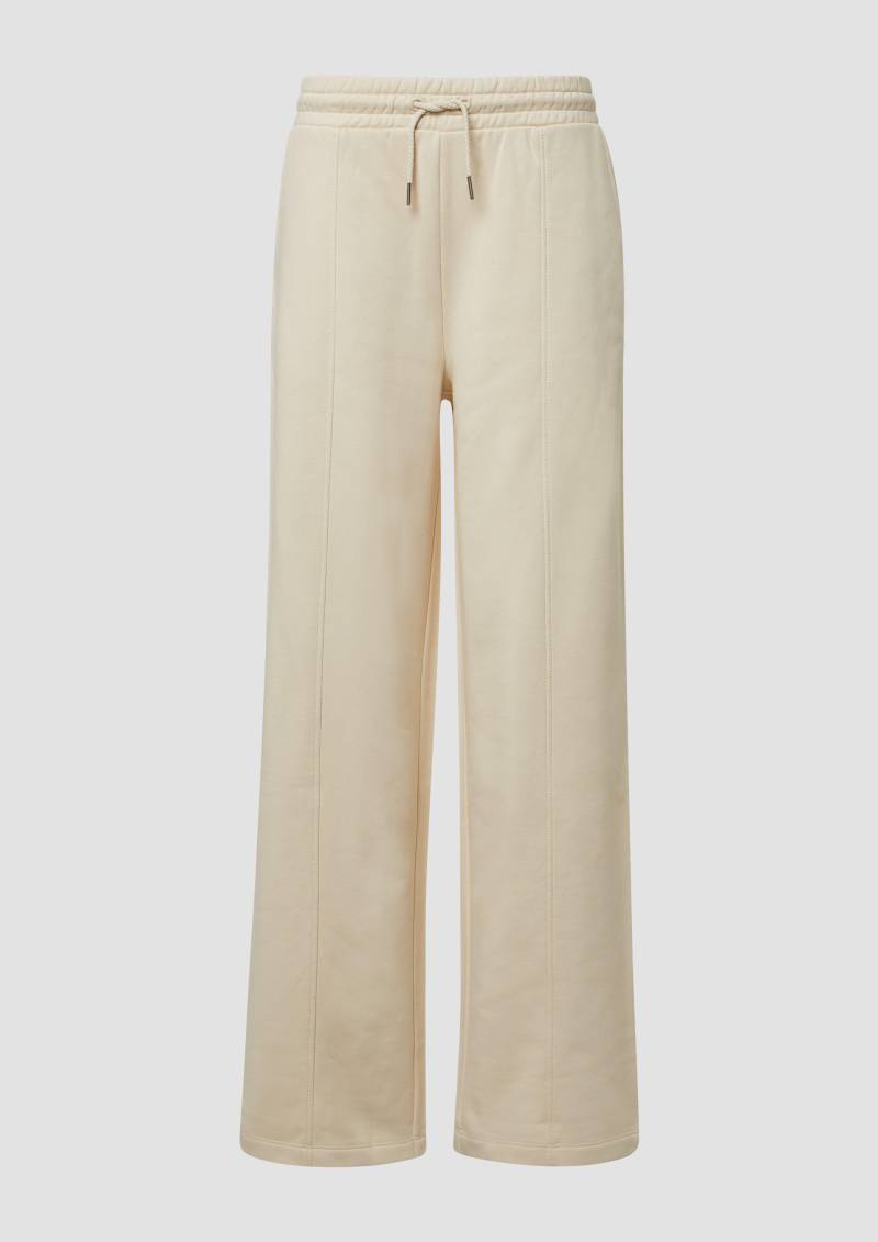 s.Oliver - Sweathose mit weitem Bein und Elastikbund, Damen, Beige von s.Oliver