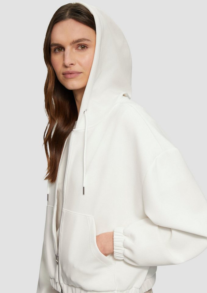 s.Oliver Sweatjacke Sweatshirt Jacke Scuba-Sweatjacke aus Modalmix im Relaxed Fit von s.Oliver