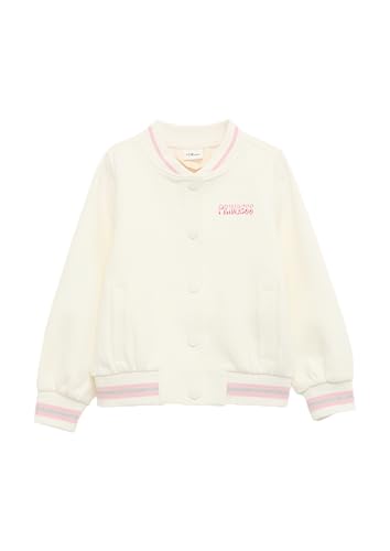 s.Oliver Sweatjacke im College-Stil mit Print- und Glitzerdetails wollweiß 140 von s.Oliver