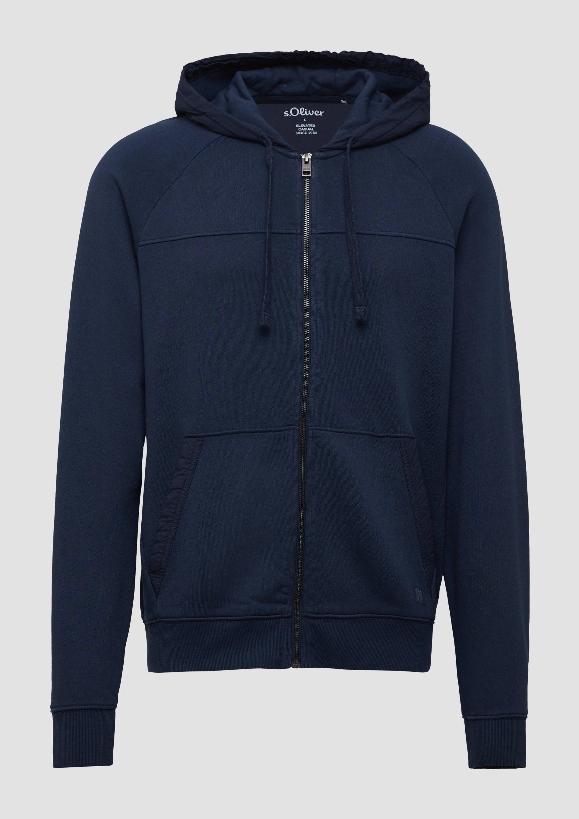 s.Oliver - Sweatjacke mit Garment Dye und Kapuze im Fabricmix, Herren, blau s.Oliver - Sweatjacke mit Garment Dye und Kapuze im Fabricmix, Herren, blau von s.Oliver