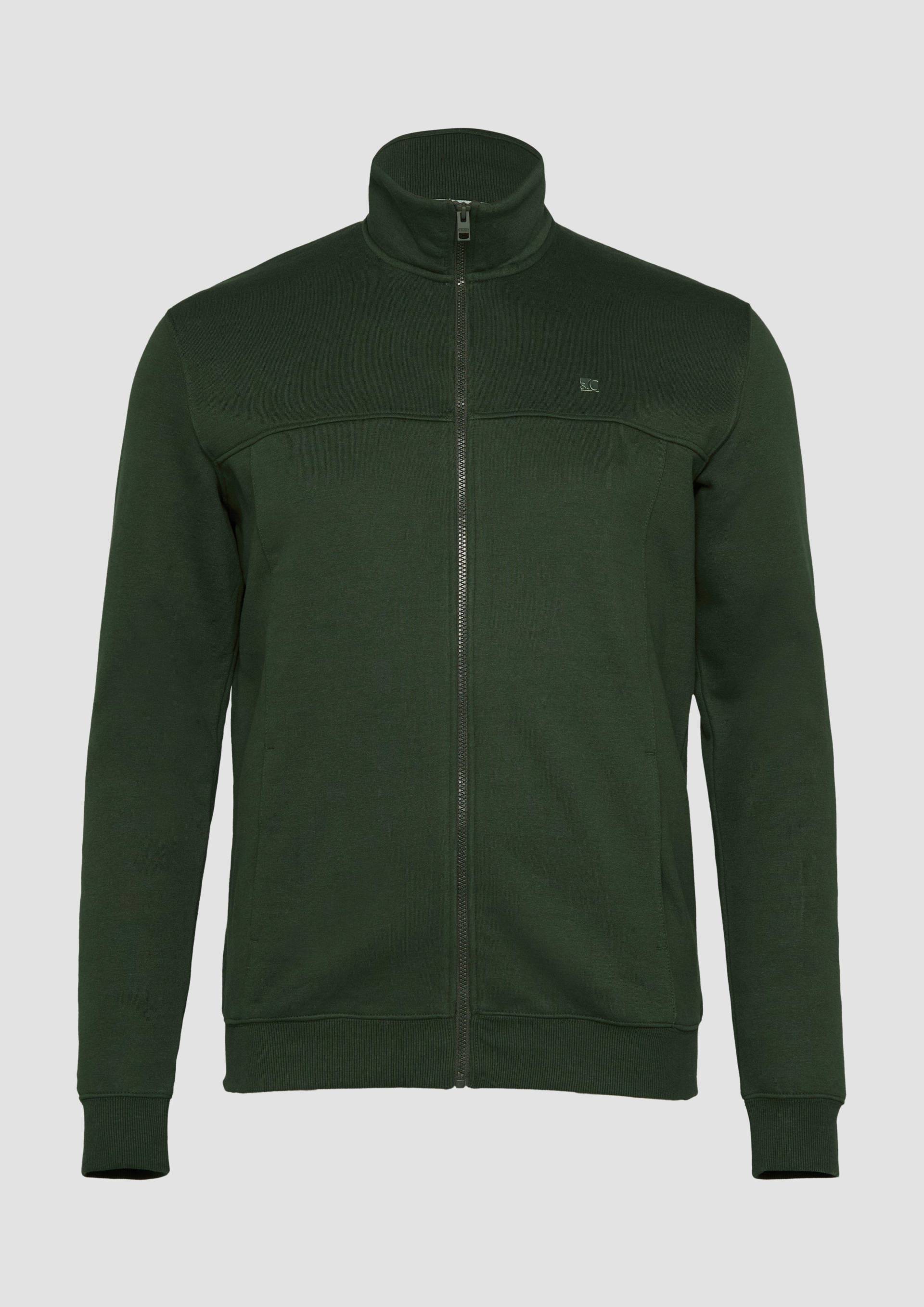 s.Oliver - Sweatjacke mit Stehkragen, Herren, Grün von s.Oliver