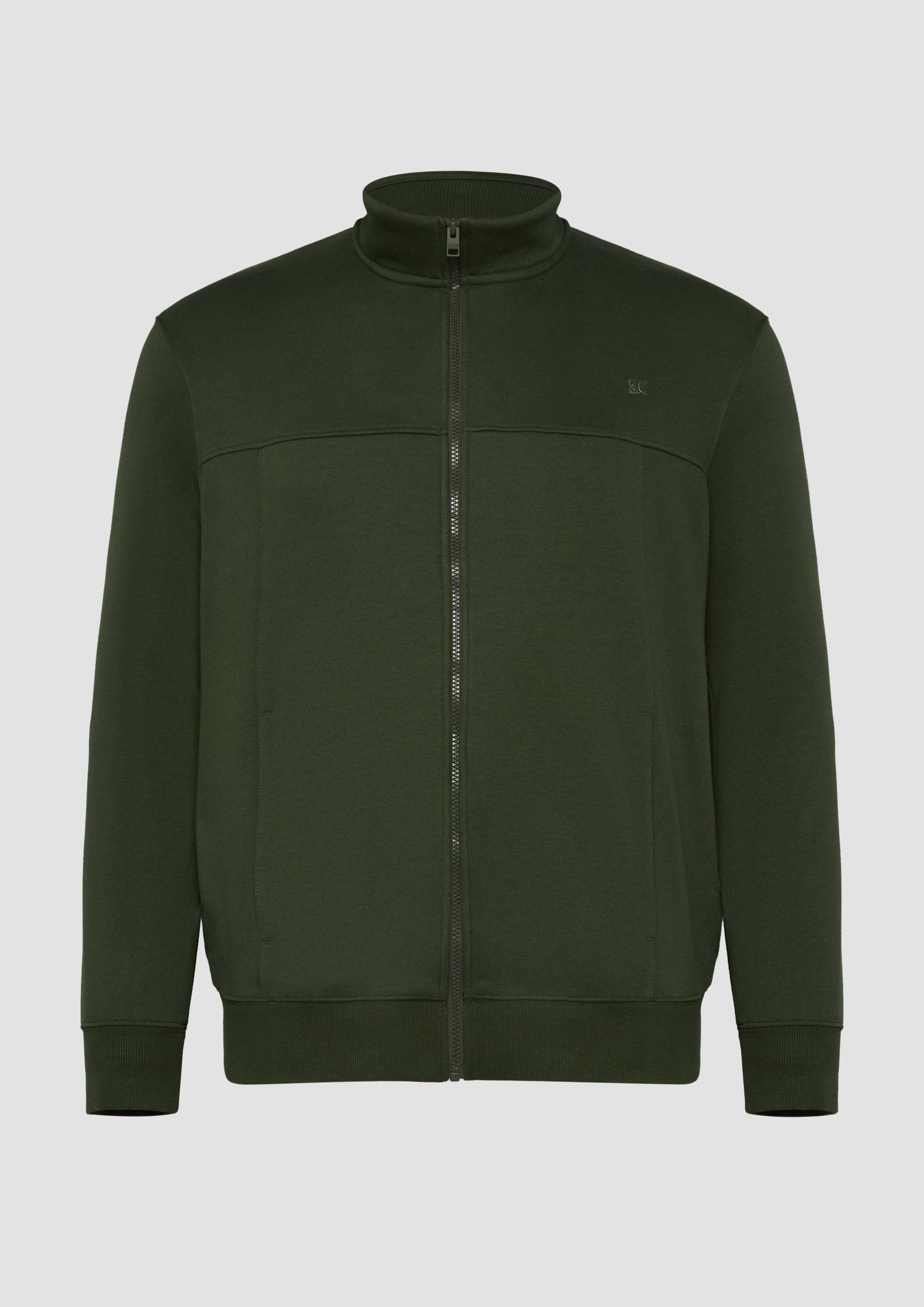 s.Oliver - Sweatjacke mit Stehkragen, Herren, Grün von s.Oliver