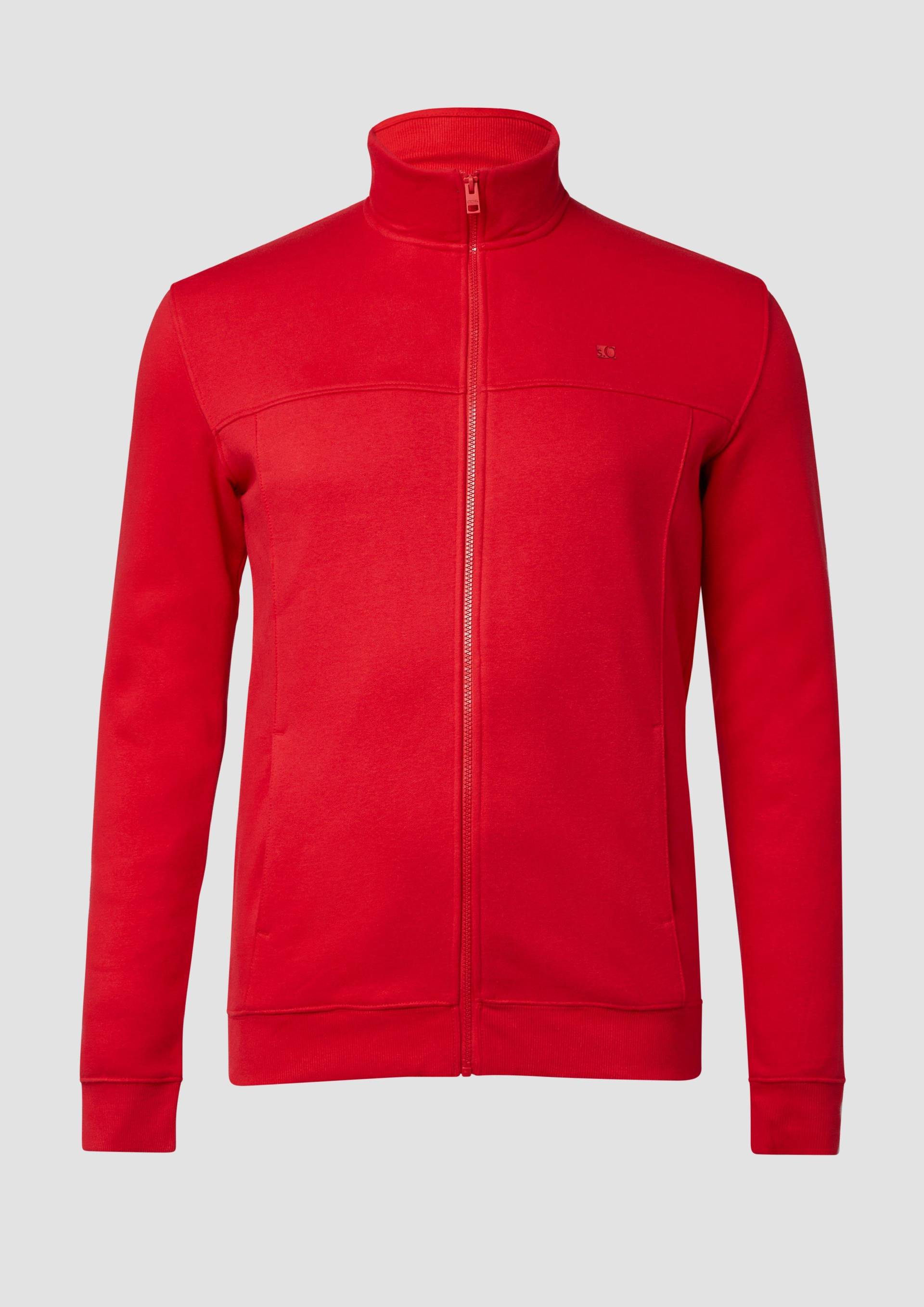 s.Oliver - Sweatjacke mit Stehkragen, Herren, rot von s.Oliver