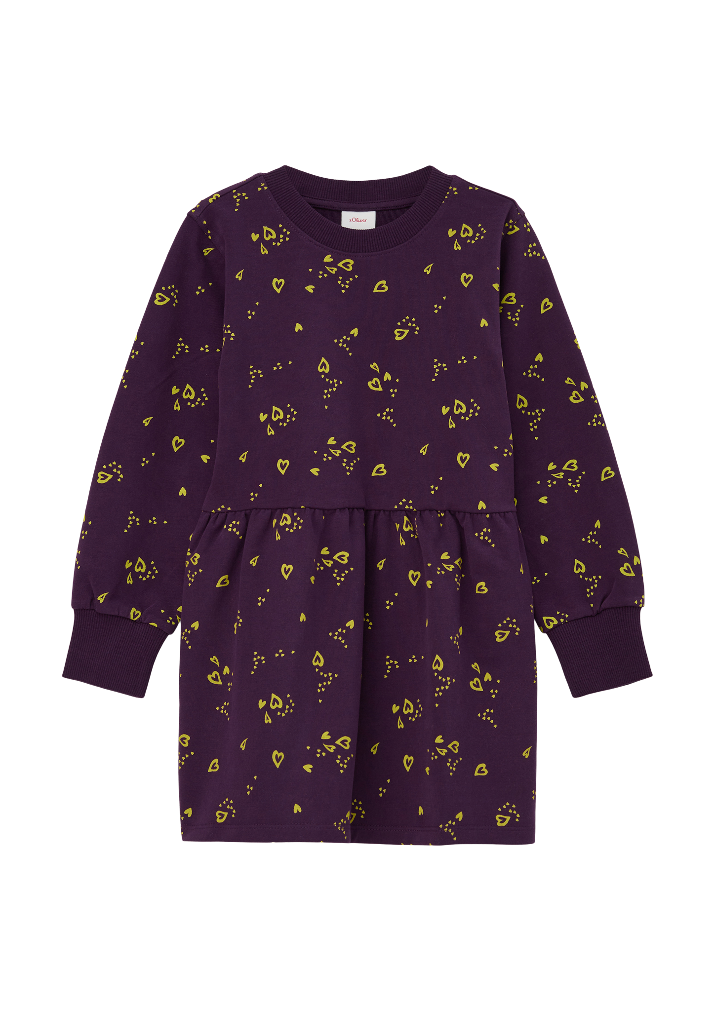 s.Oliver - Sweatkleid mit All-over-Print, Kinder, lila von s.Oliver