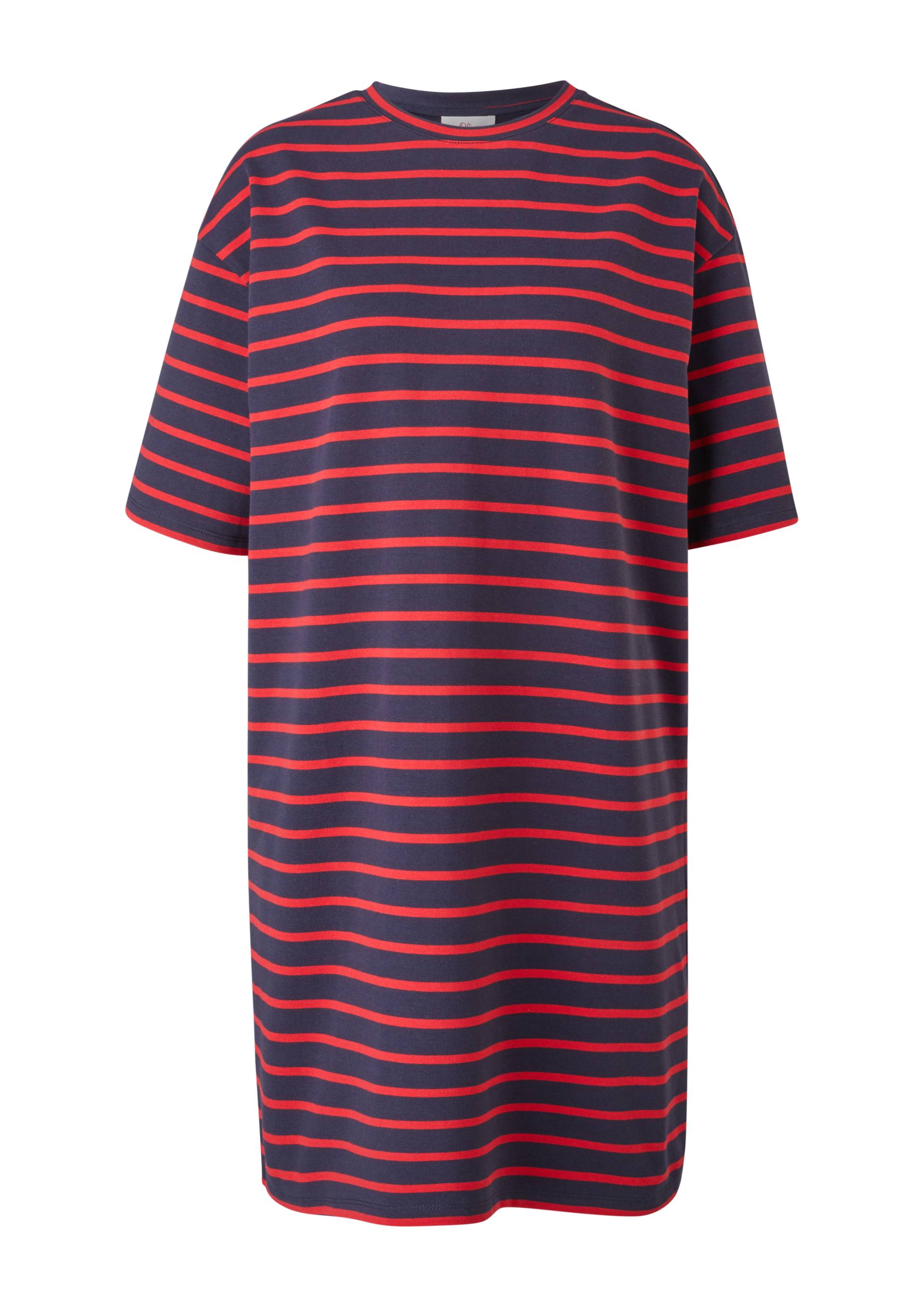 s.Oliver - Sweatkleid mit Streifen, Damen, blau|rot von s.Oliver