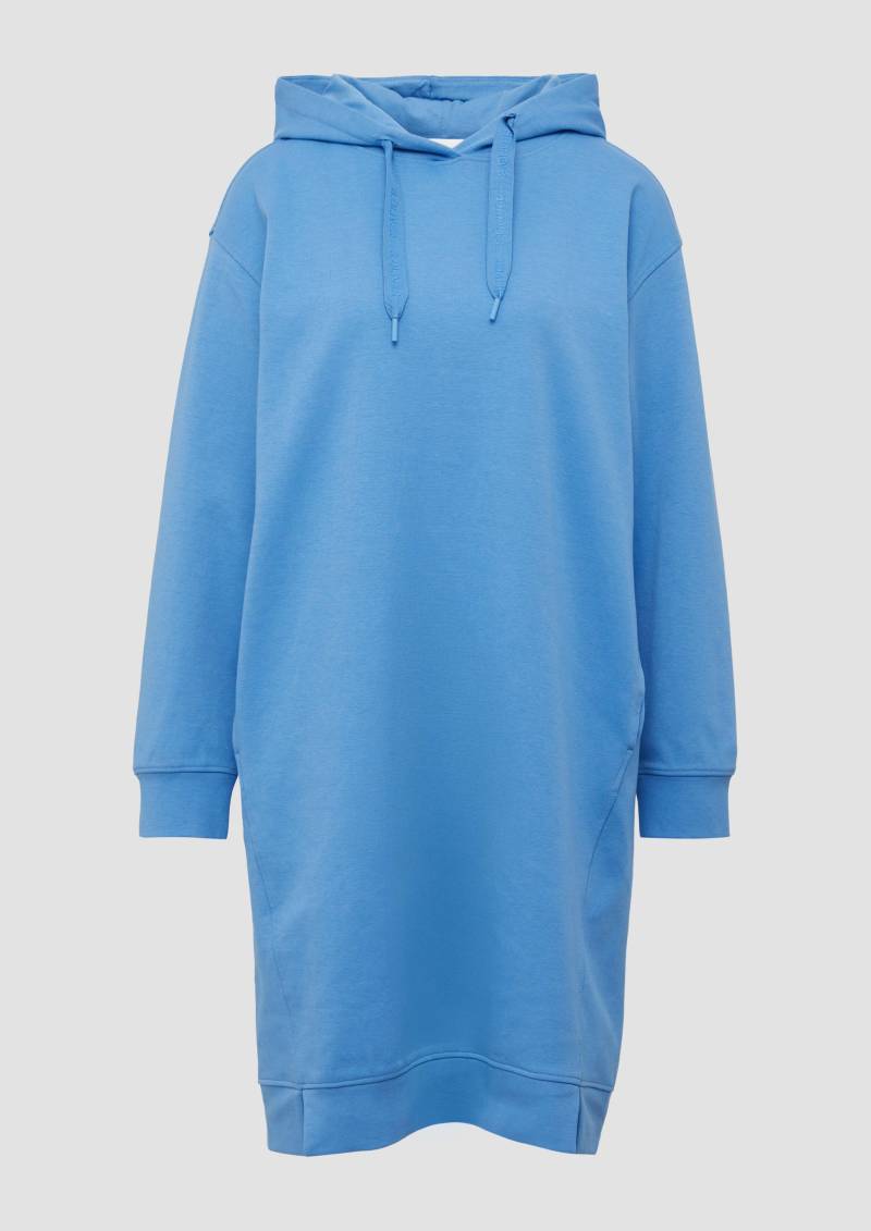 s.Oliver - Sweatkleid mit seitlichen Eingrifftaschen und Kapuze, Damen, blau von s.Oliver