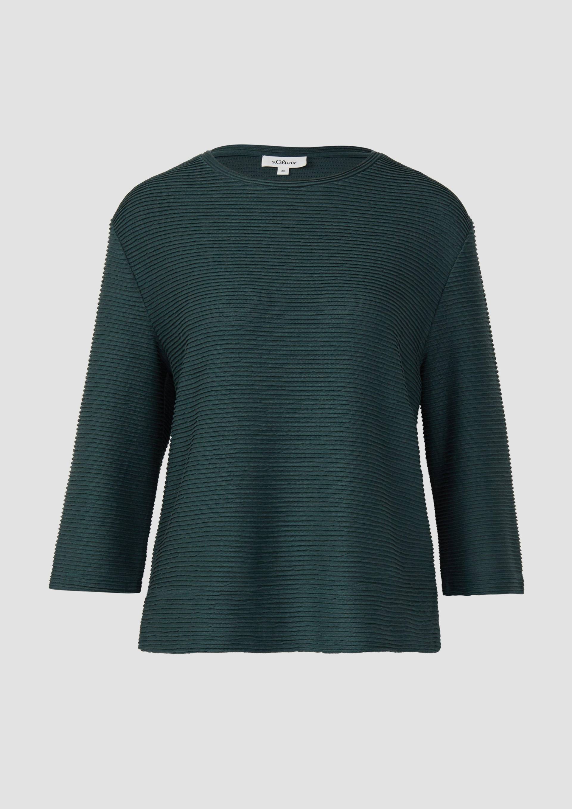s.Oliver - Leichtes Sweatshirt mit Struktur, Damen, Blau von s.Oliver