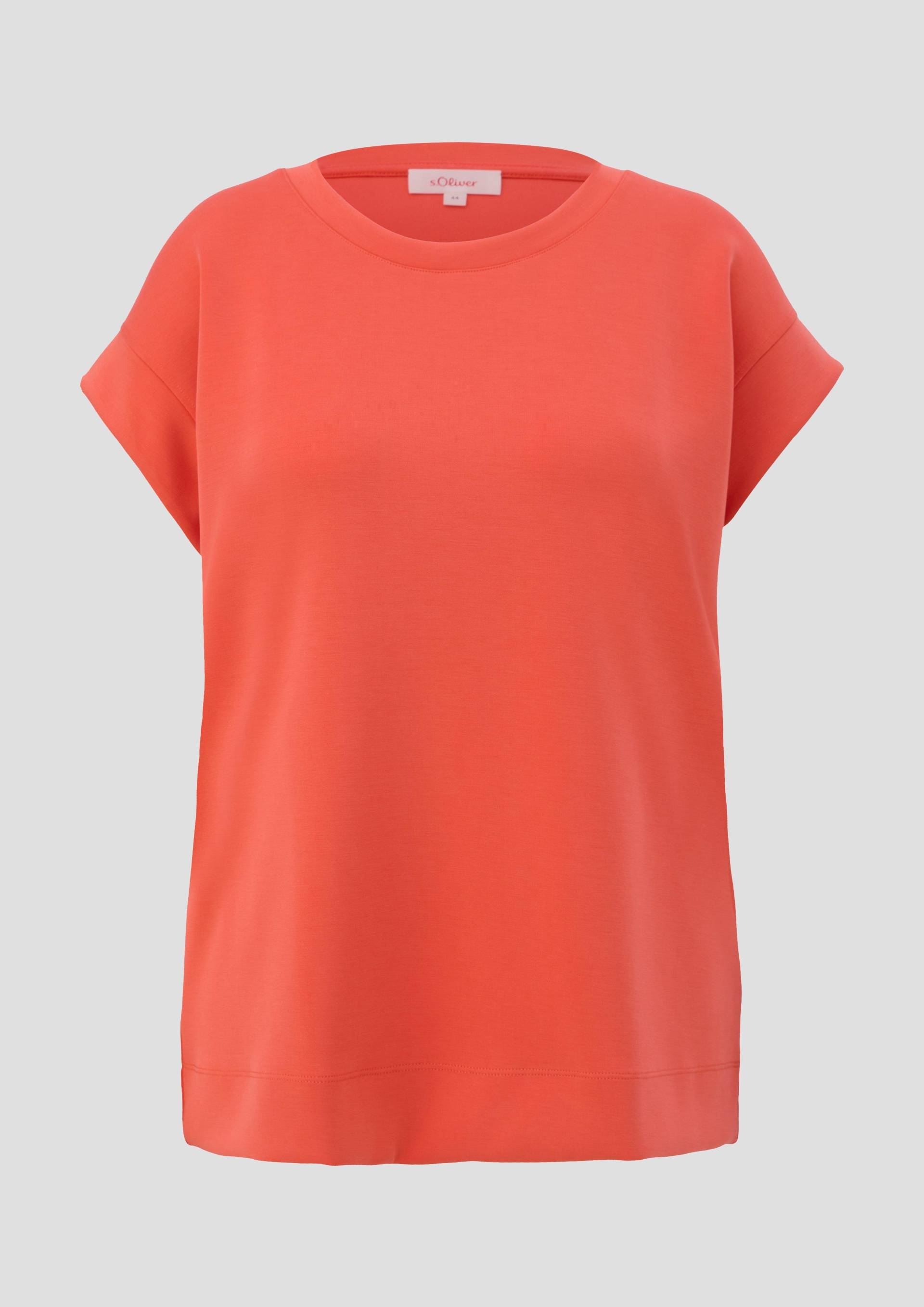 s.Oliver - T-Shirt aus Scuba, Damen, Orange von s.Oliver