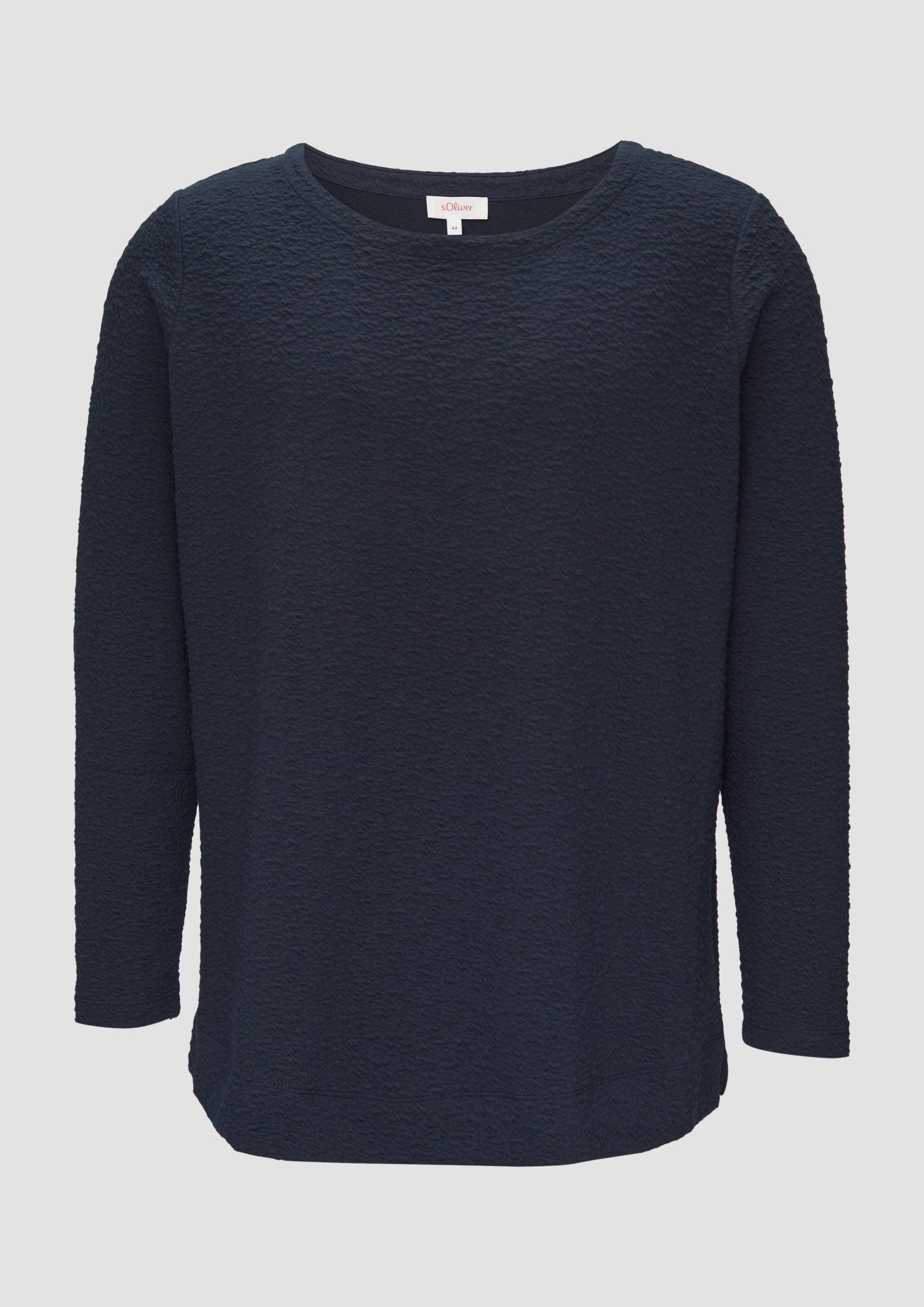s.Oliver - Sweatshirt aus Jacquard, Damen, blau s.Oliver - Sweatshirt aus Jacquard, Damen, blau von s.Oliver